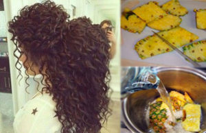 Esta mascarilla a base de Piña puede rizar tu pelo y estimular su crecimiento, también previene la caída