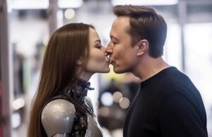 ¿Elon Musk se dio un beso con un robot? La verdad sobre la imagen que ha circulado en redes
