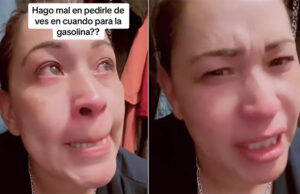 Mujer le pidió dinero para gasolina a su hijo de 22 años: él se enojó y ella rompió en llanto