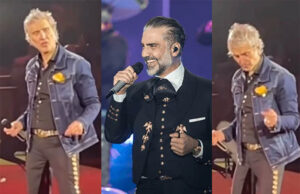 Alejandro Fernández borracho en pleno concierto y se queda dormido