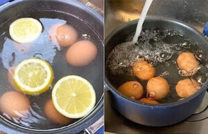 El truco con rodajas de limón mientras hierve los huevos